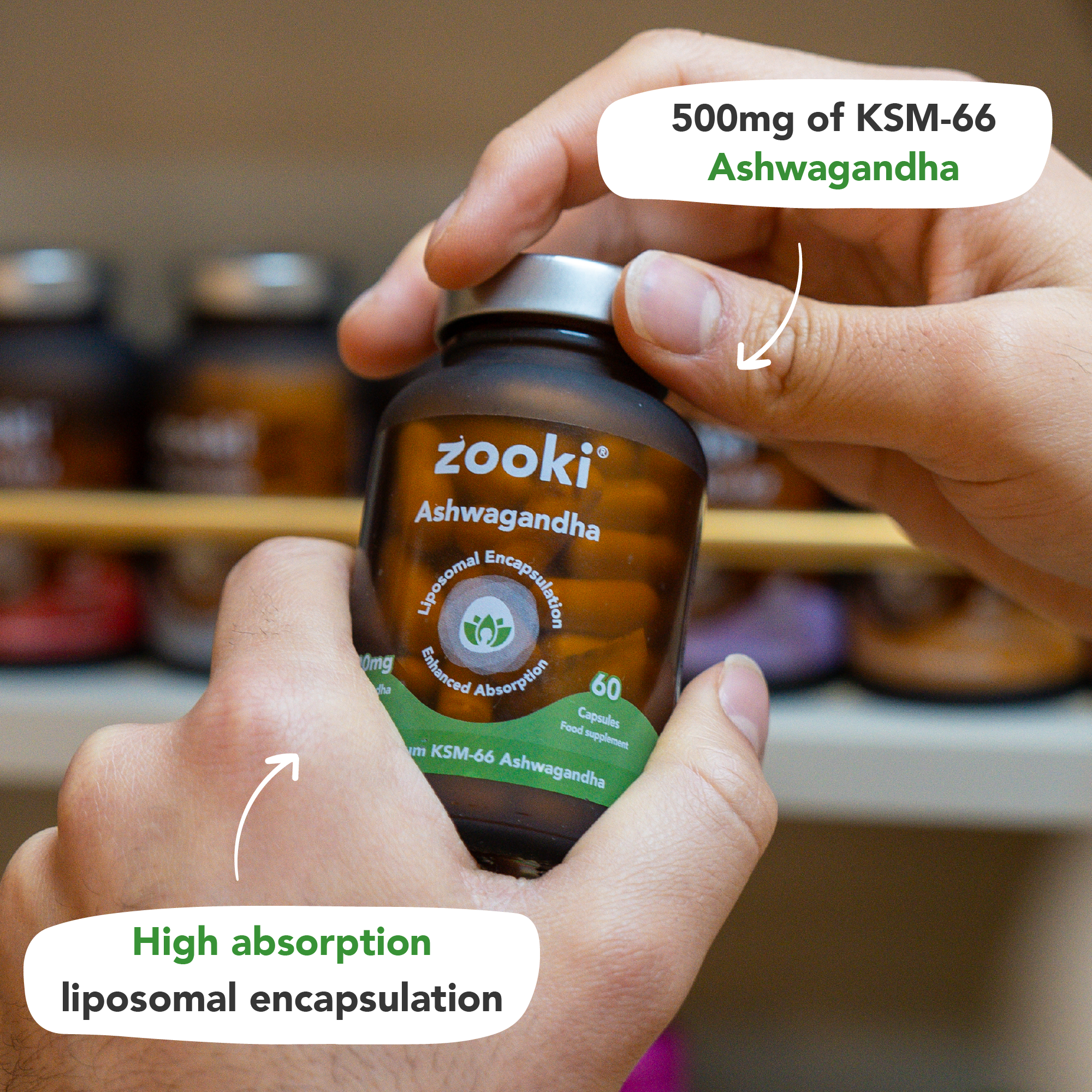 Zooki Ashwagandha 500mg Capsules 60
