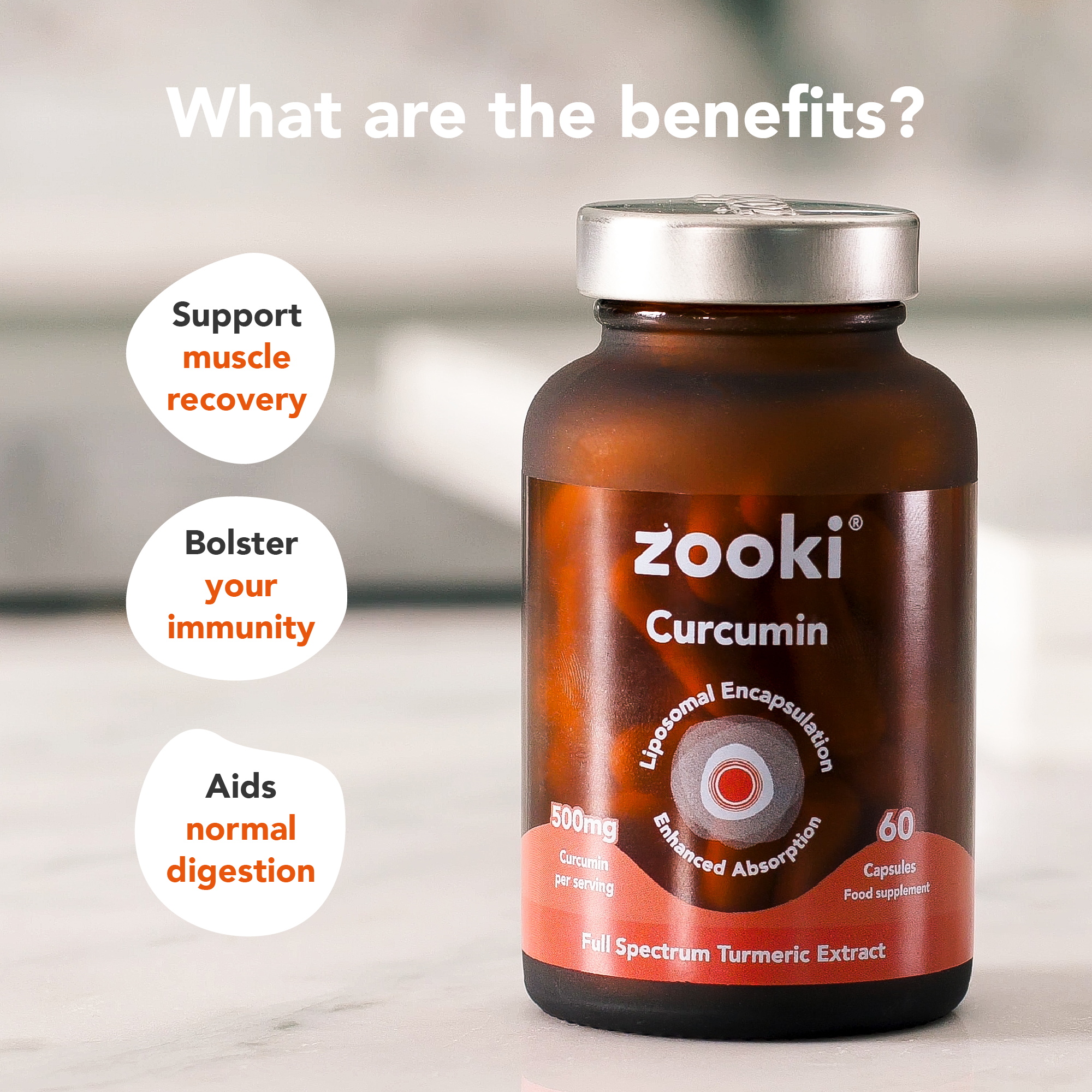 Zooki Curcumin 500mg Capsules 60