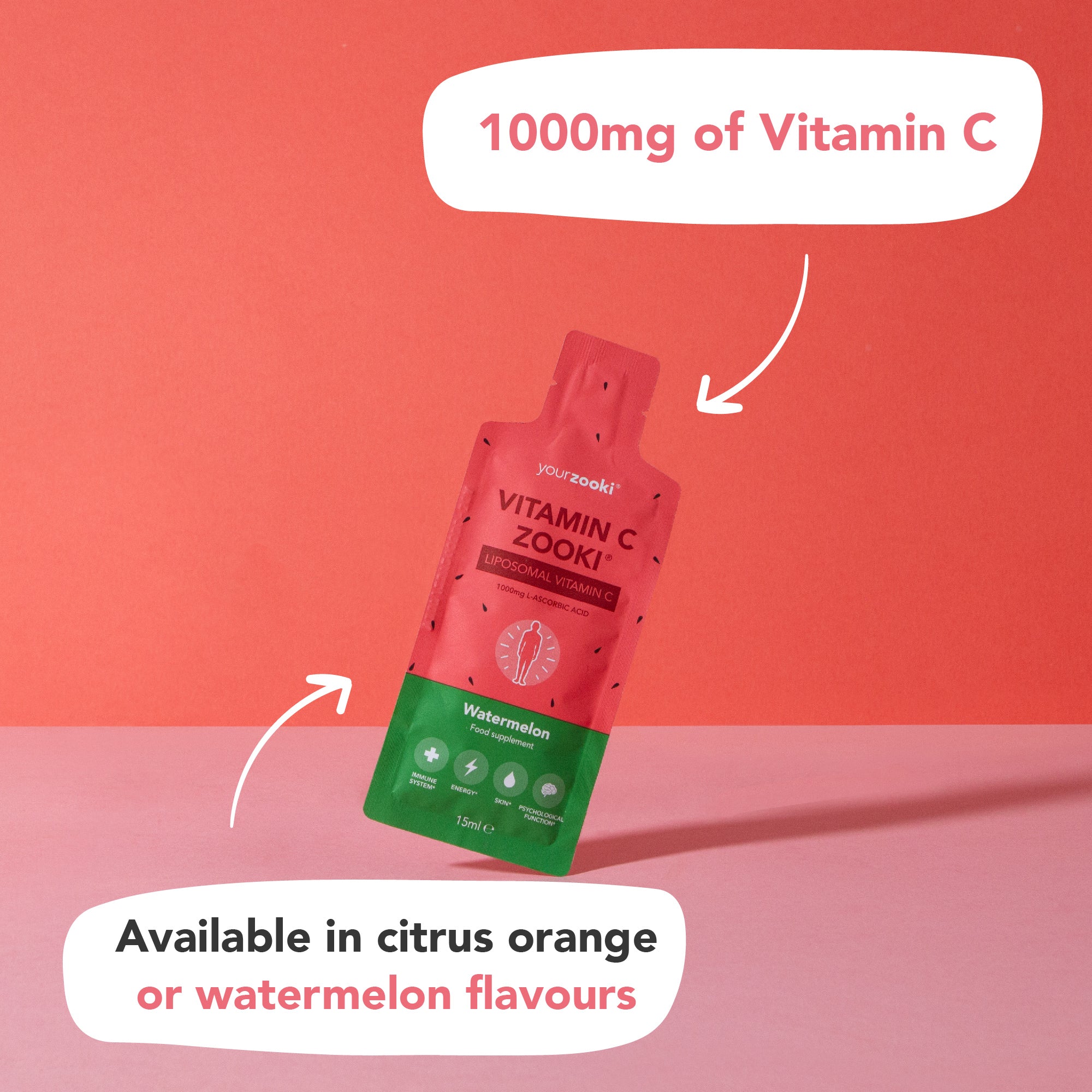 Zooki Vitamin C 1000mg Watermelon Flavour Sachets