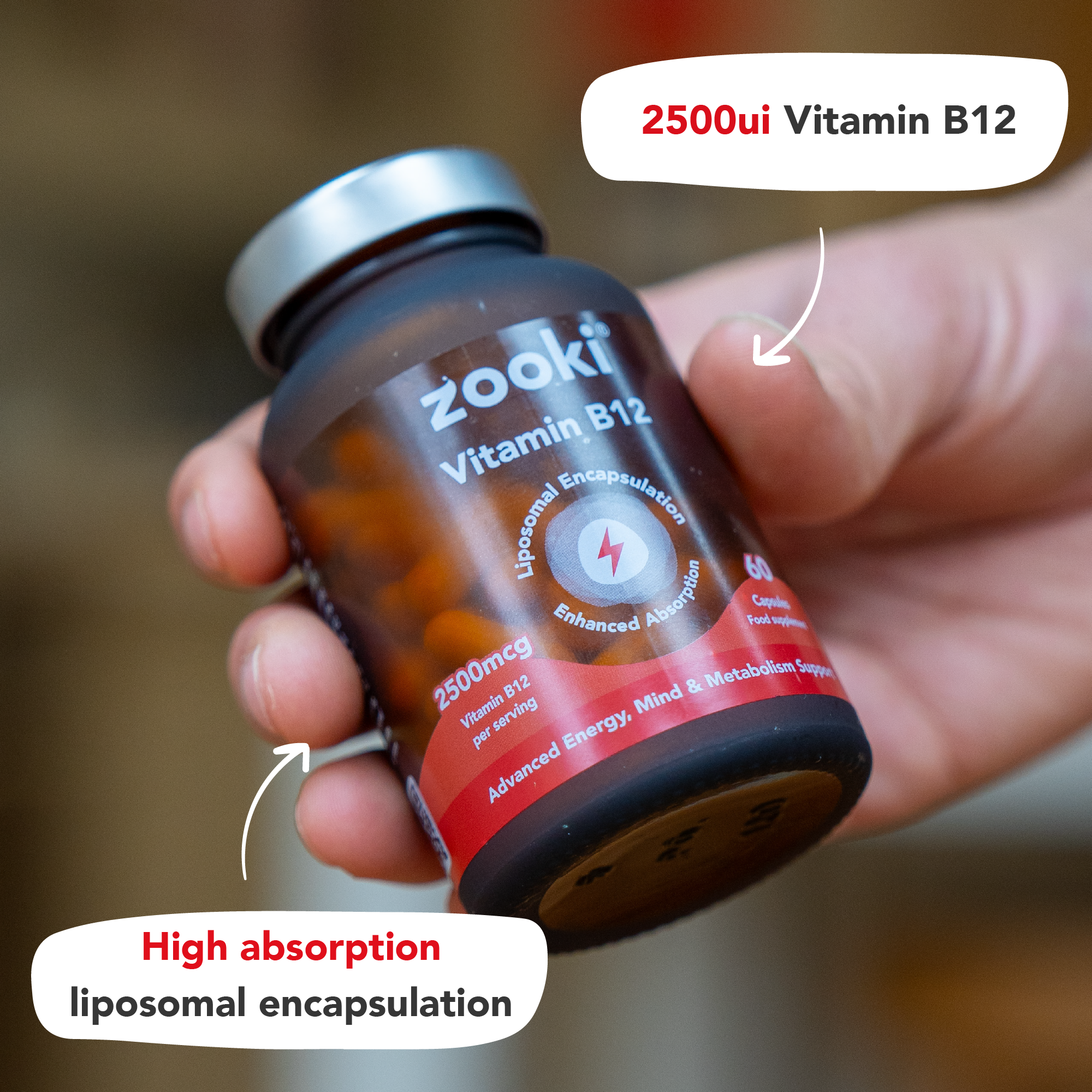 Zooki Vitamin B12 2500mcg Capsules 60