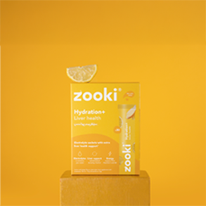 Zooki Hydration + Liver Health Lemon Ginger Flavour Sachets