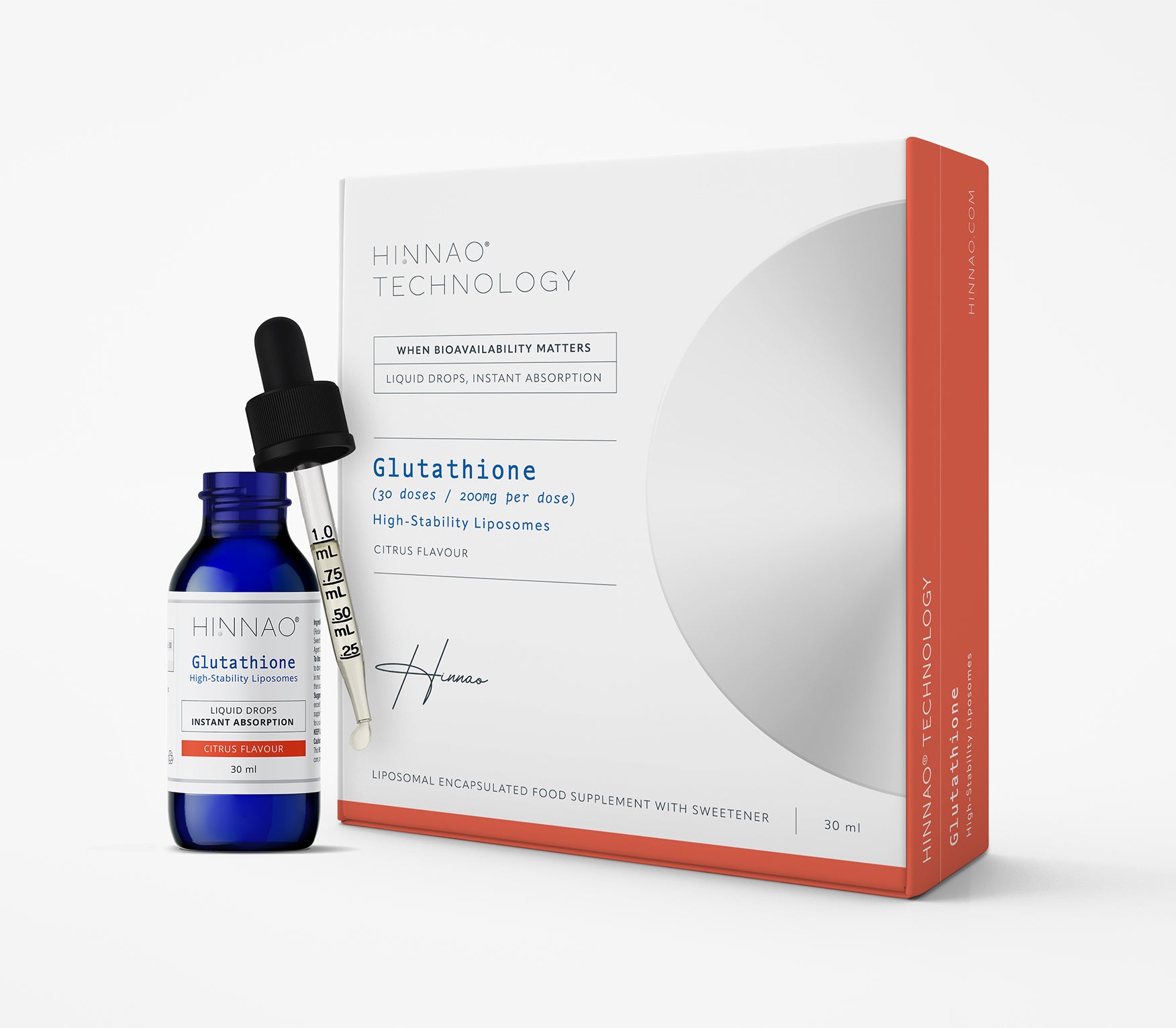 HINNAO Technology Glutathione 200mg Liquid Drops 30ml