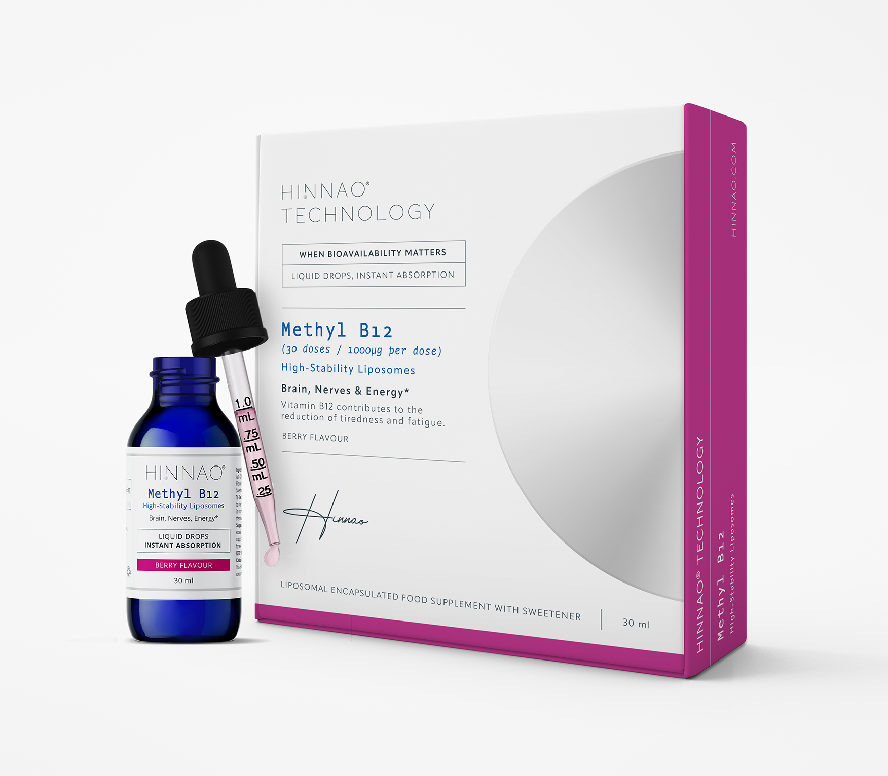HINNAO Technology Methyl B12 1000mcg Liquid Drops 30ml
