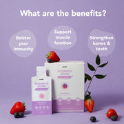 Zooki Vitamin D3 + K2 3000IU Mixed Berry Flavour Liquid Sachets