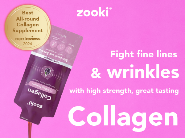 Zooki Marine Collagen 11g Blackcurrant Flavour Liquid Sachets