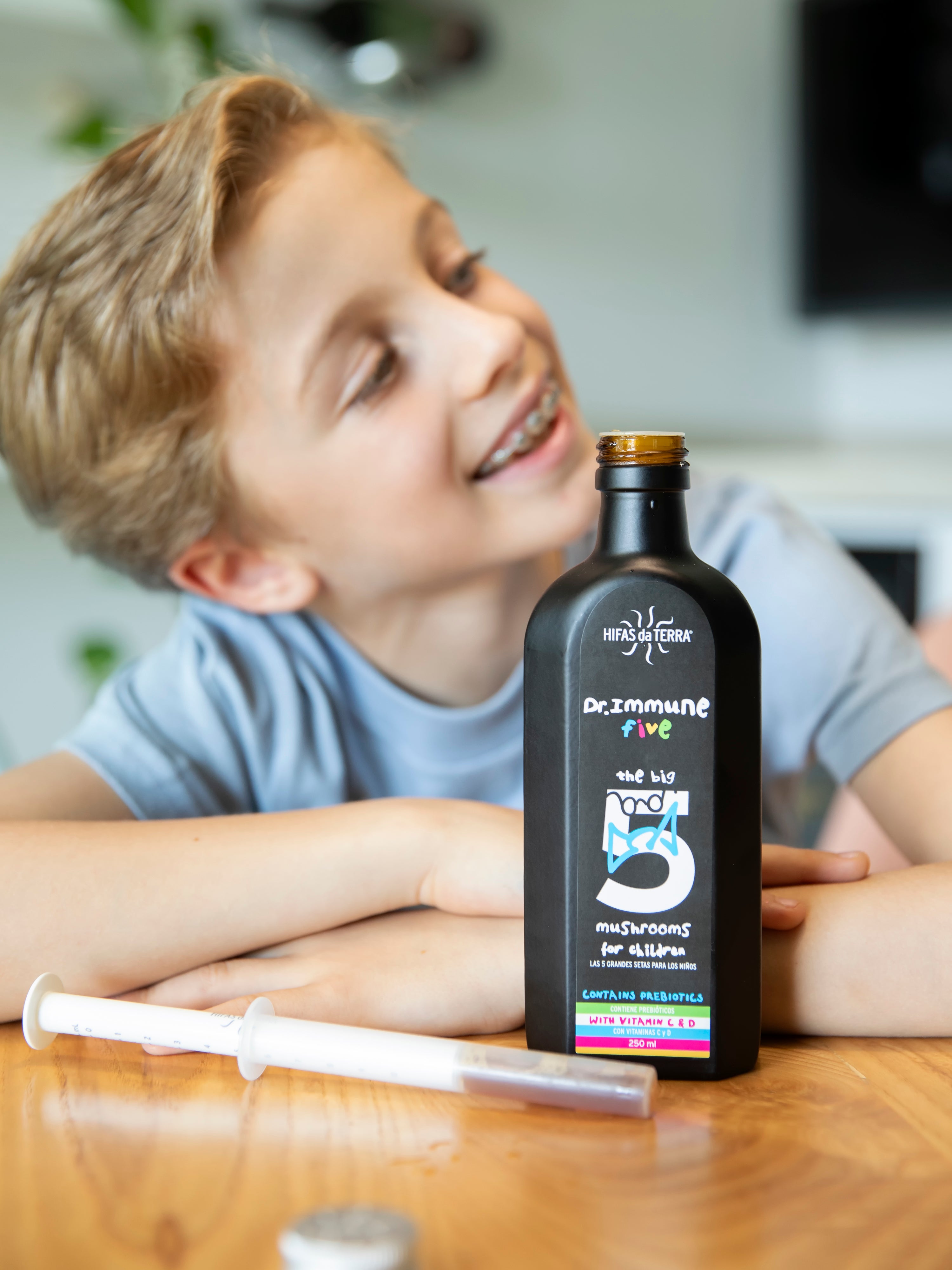 Hifas da Terra Dr Immune Five Reishi, Agaricus, Oyster, Chaga & Shiitake Syrup 250ml