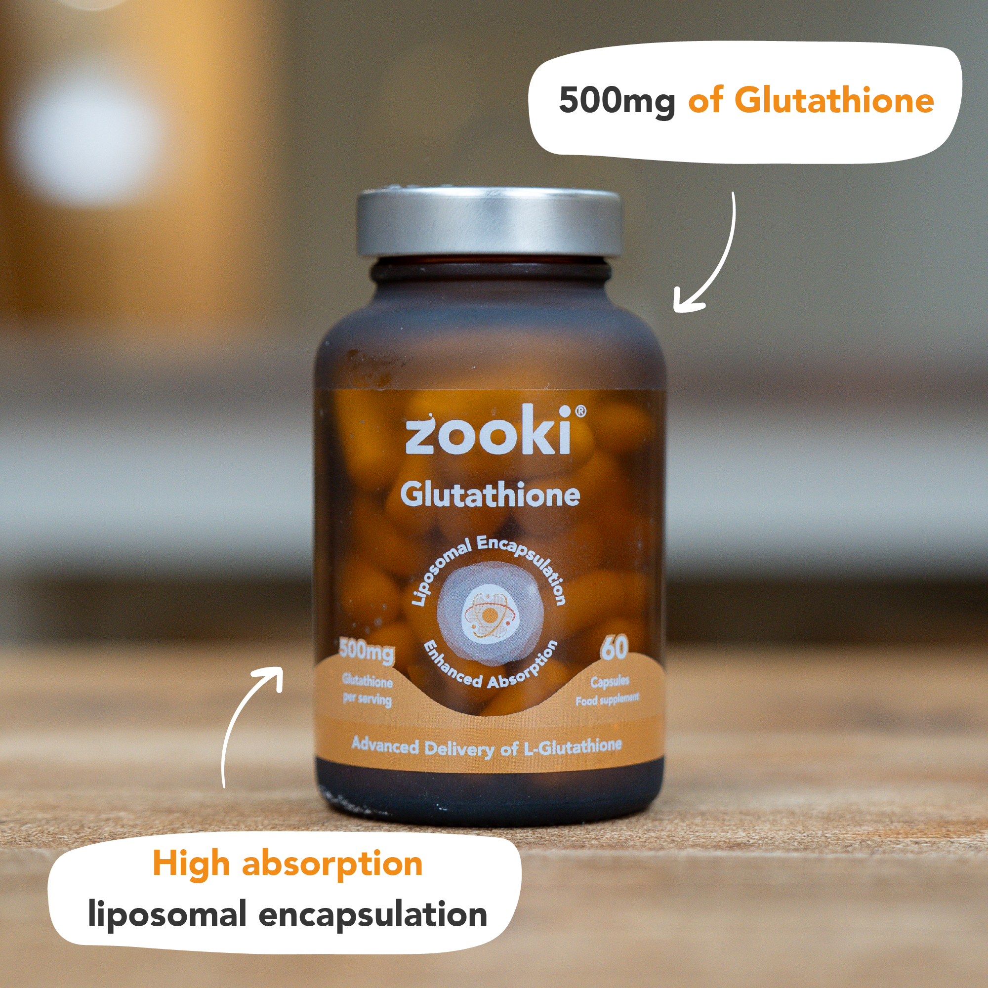 Zooki Glutathione 500mg Capsules 60