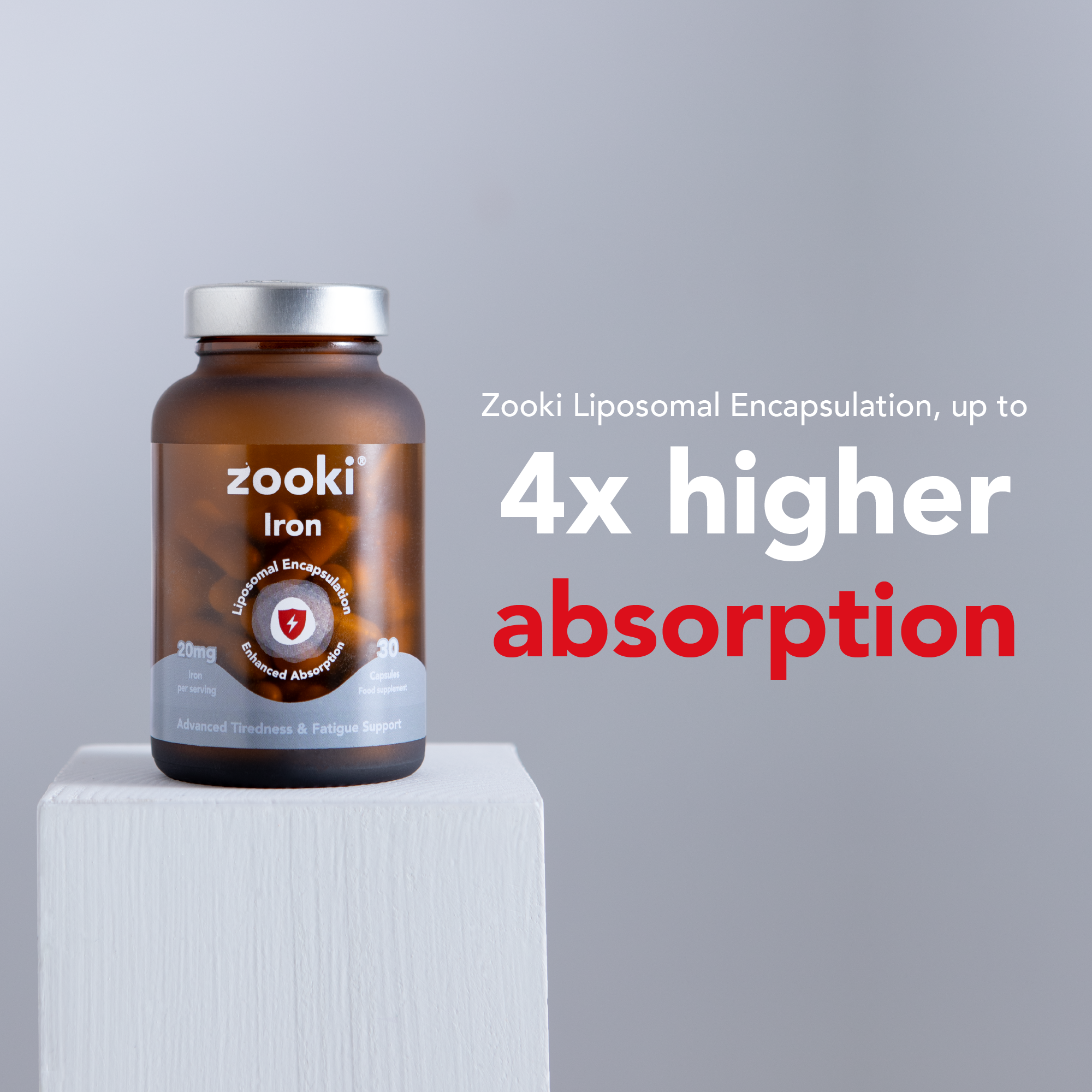 Zooki Iron Bis-glycinate 20mg Capsules 30