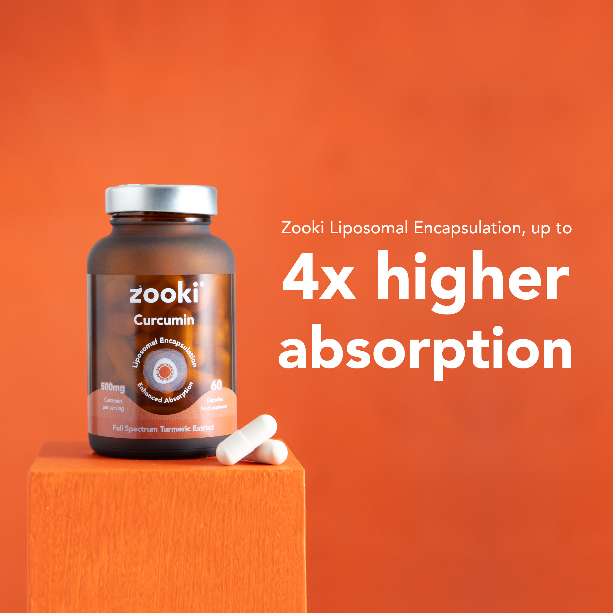 Zooki Curcumin 500mg Capsules 60