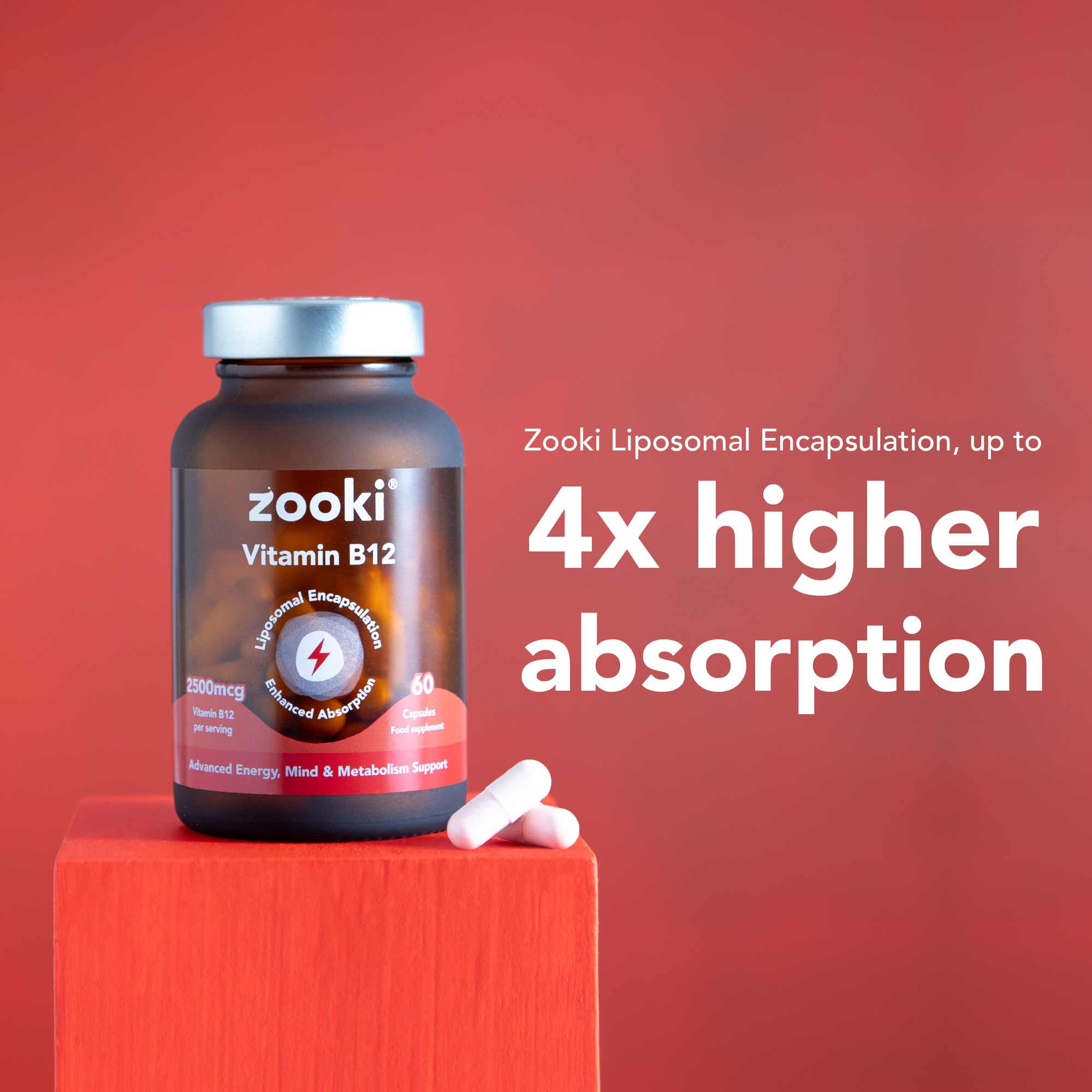 Zooki Vitamin B12 2500mcg Capsules 60