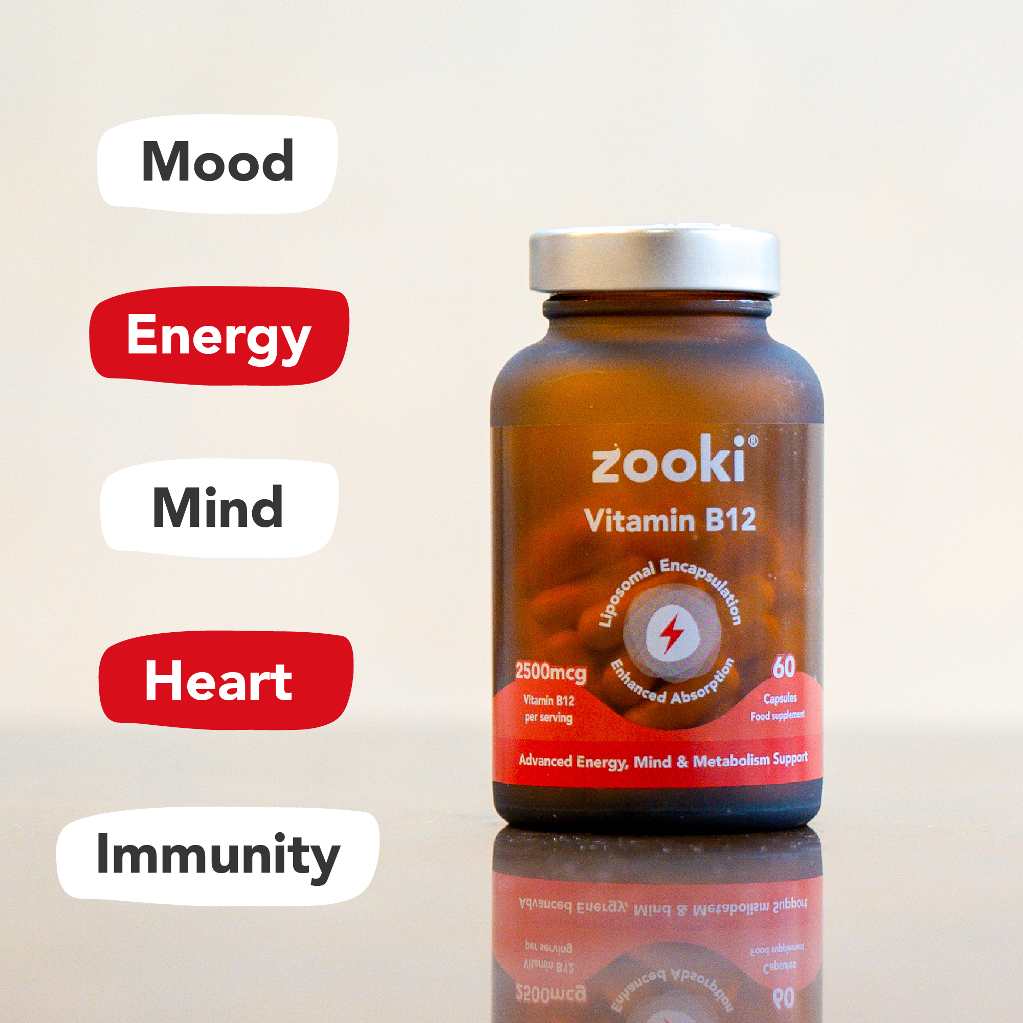 Zooki Vitamin B12 2500mcg Capsules 60